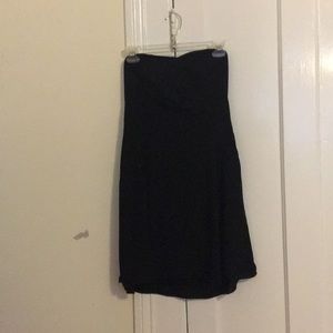 Strapless black dress